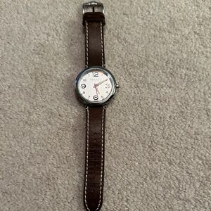 Sperry White Dial with Brown Leather Watch